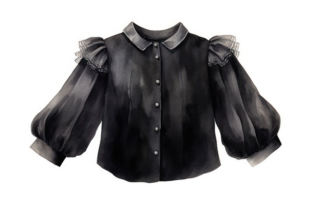 Sleeve shirt blouse black. AI generated Image by rawpixel.
