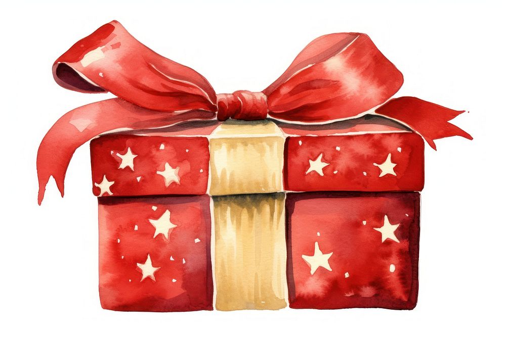 Present christmas gift white background. AI generated Image by rawpixel.