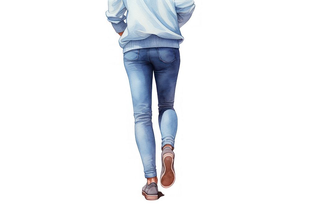 Girl wearing skinny jeans denim pants adult. AI generated Image by rawpixel.