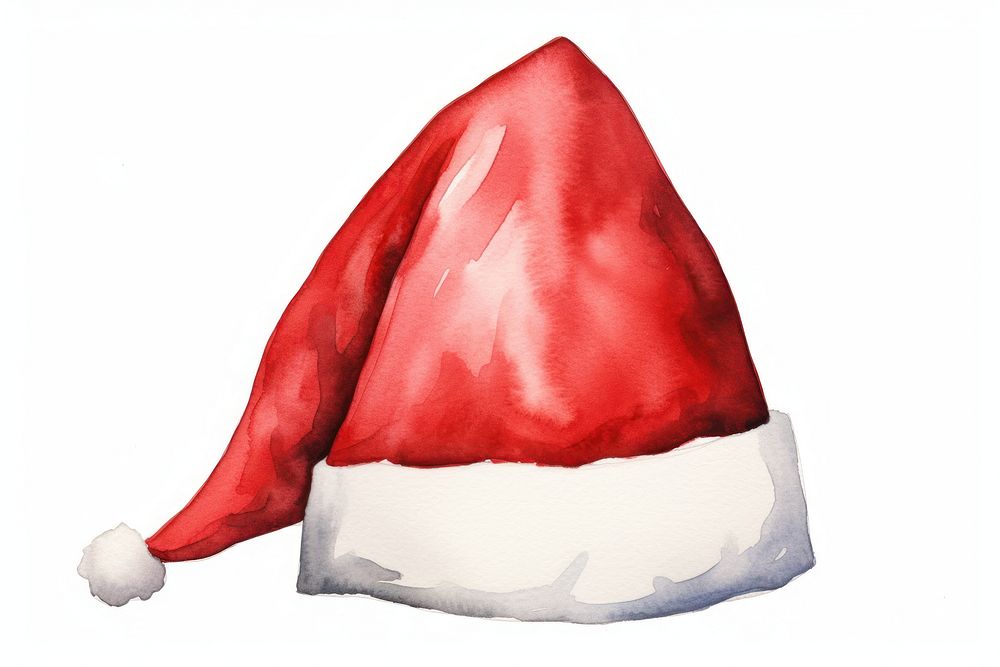 Christmas hat red white background celebration. AI generated Image by rawpixel.