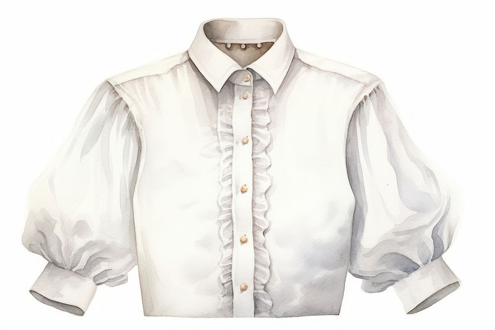 Shirt sleeve blouse white. AI generated Image by rawpixel.