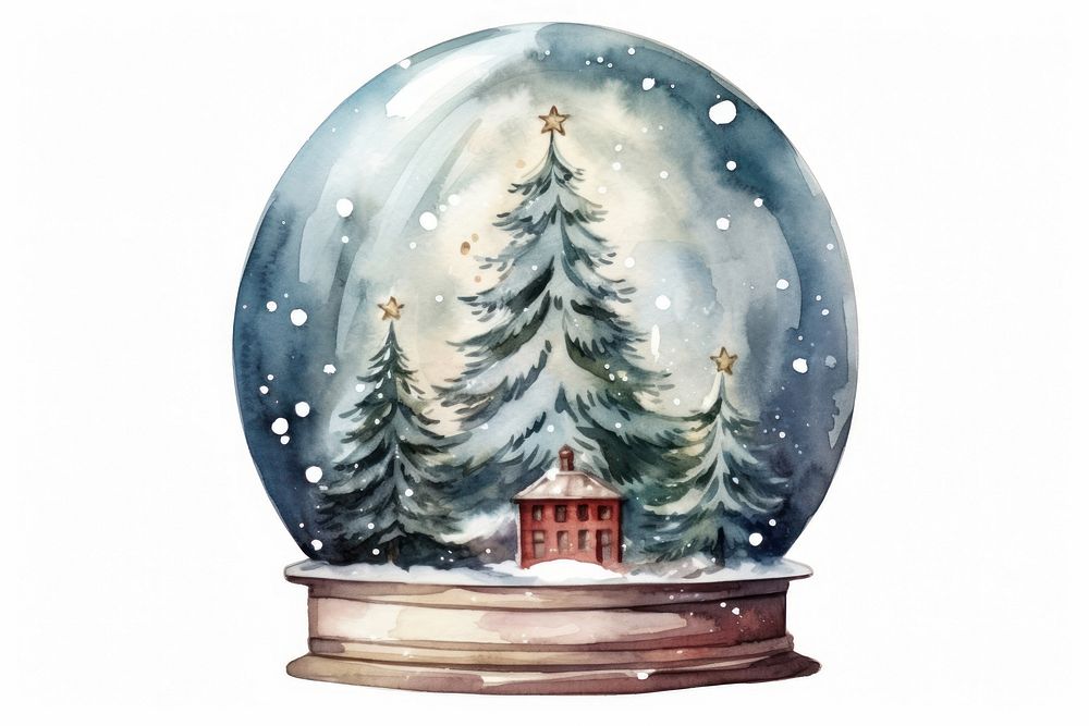 Christmas snowglobe plant tree architecture. AI generated Image by rawpixel.