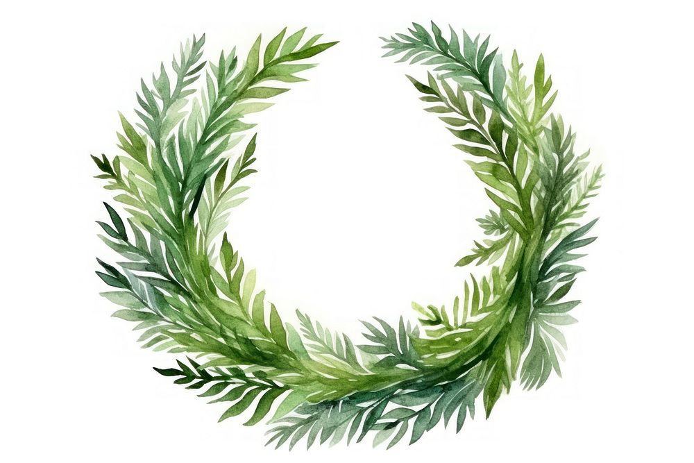 Christmas wreath green plant leaf. AI generated Image by rawpixel.