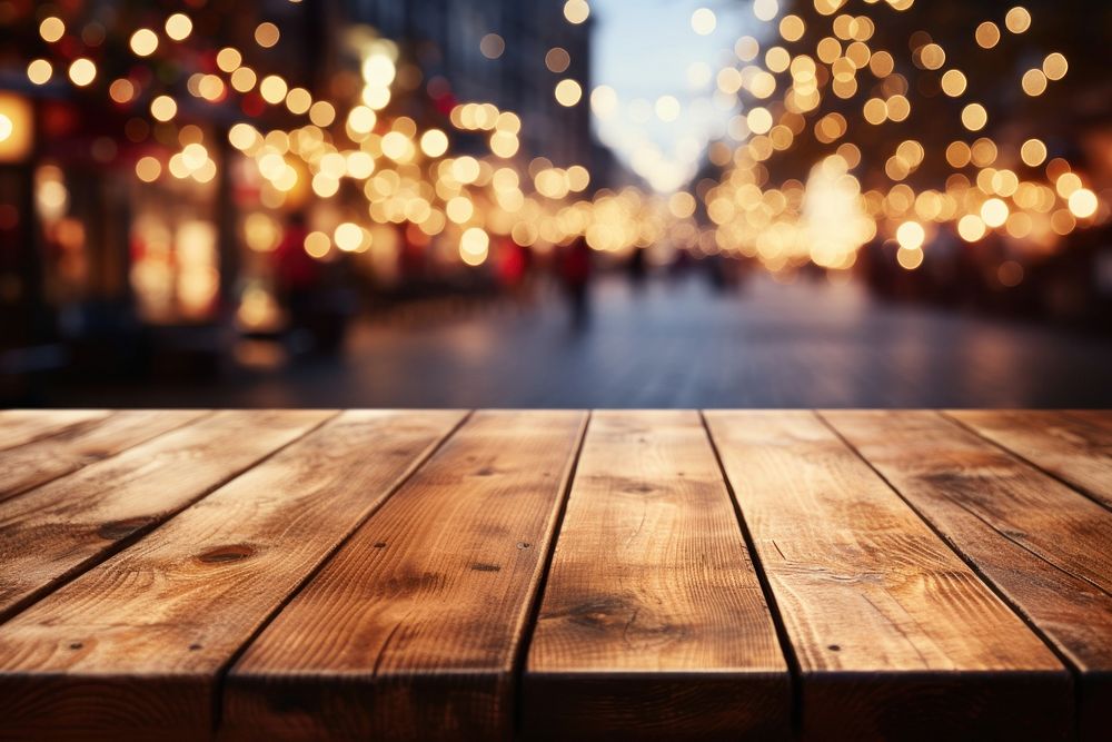 Christmas table wood backgrounds. AI generated Image by rawpixel.