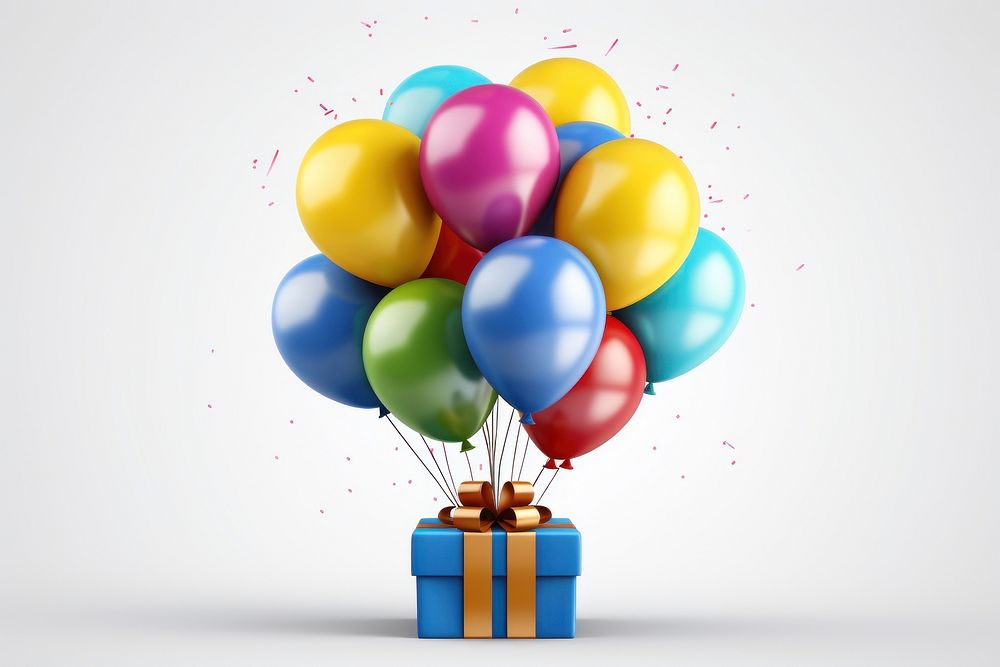 Gift balloon birthday transportation. AI generated Image by rawpixel.