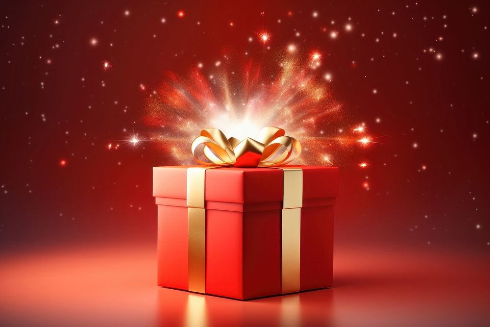 Gift surprise box red. AI generated Image by rawpixel.