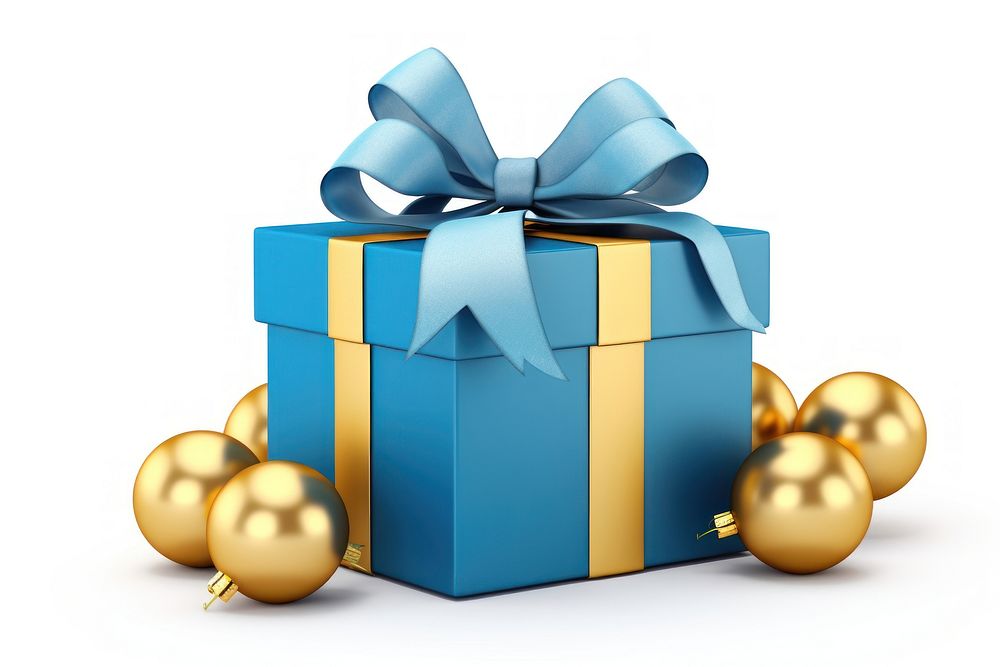 Gift ribbon gold blue. AI generated Image by rawpixel.
