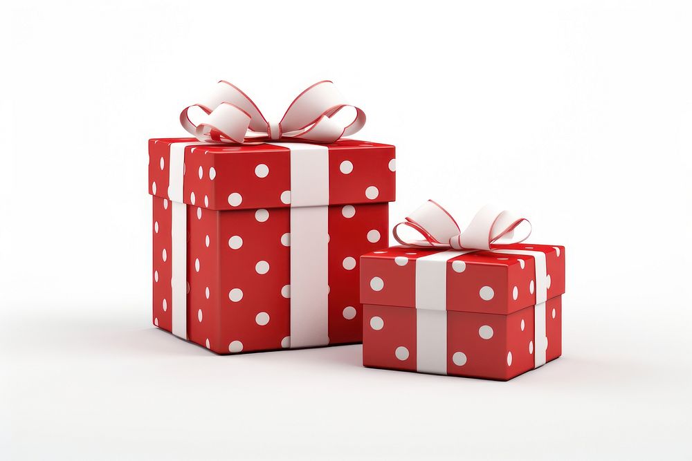 Present gift red white background. AI generated Image by rawpixel.