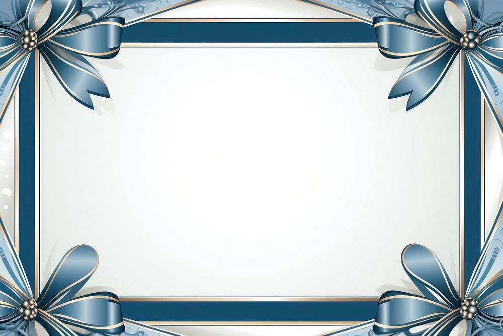 A festive gift ribbon frame backgrounds line blue. AI generated Image by rawpixel.