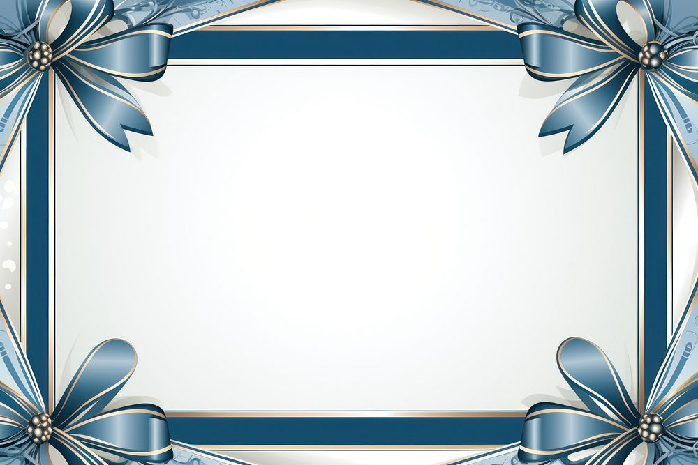 A festive gift ribbon frame backgrounds line blue.