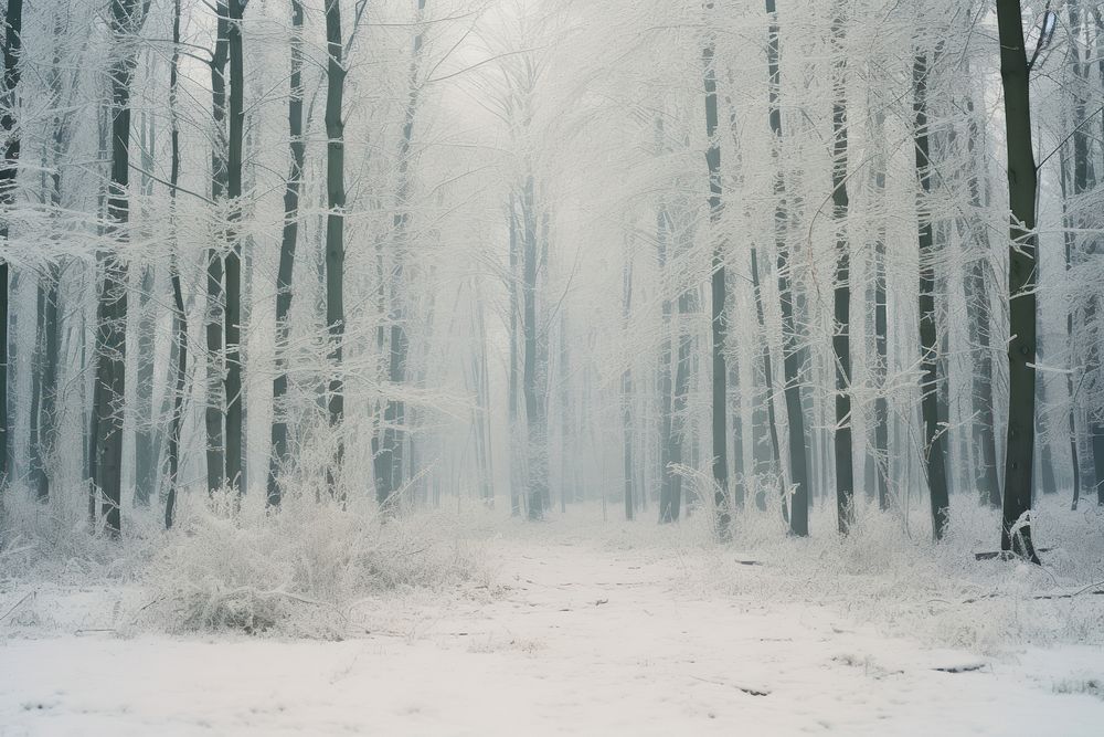 Winter forest snow landscape outdoors. AI generated Image by rawpixel.