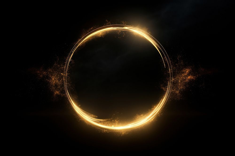 Astronomy eclipse circle light. AI generated Image by rawpixel.