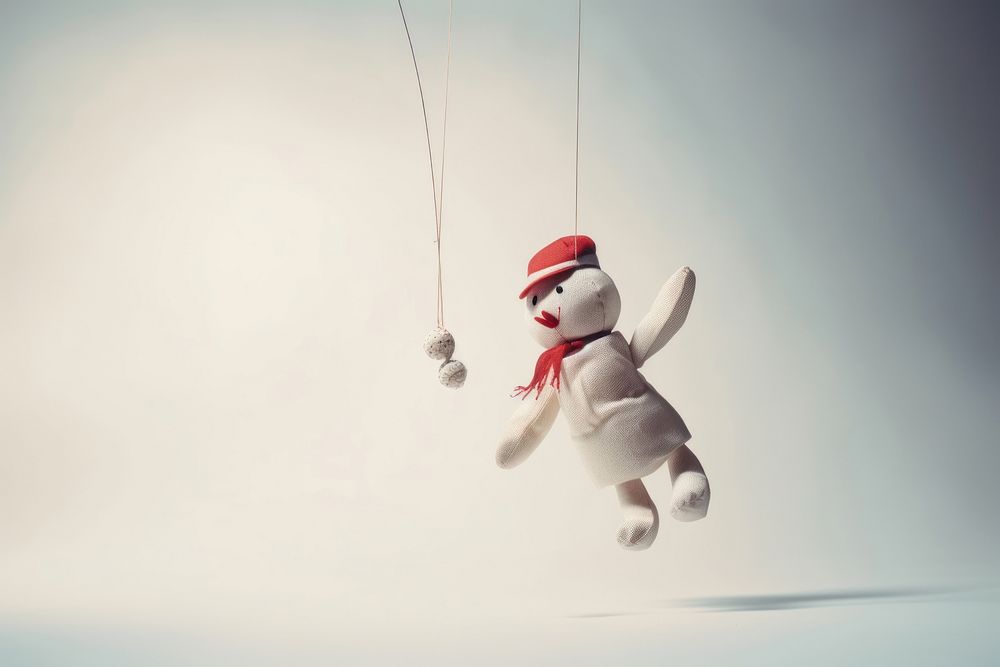 Puppet Christmas gifts white snow toy. AI generated Image by rawpixel.