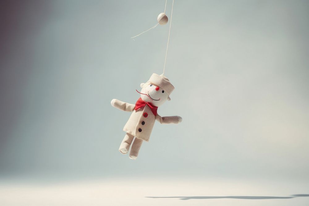 Puppet Christmas gifts white toy representation. AI generated Image by rawpixel.