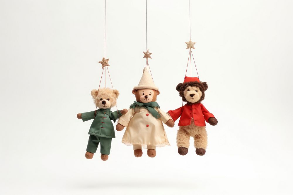 Puppets christmas theme vintage doll toy representation. AI generated Image by rawpixel.