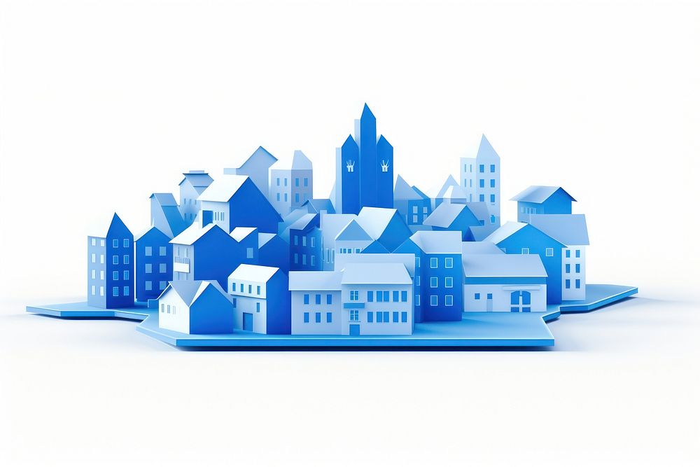 Paper town architecture building city. AI generated Image by rawpixel.