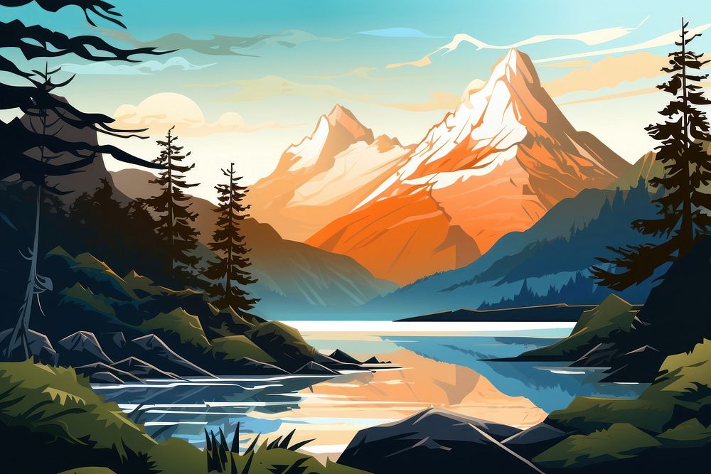 Fiordland National Park wilderness landscape mountain. AI generated Image by rawpixel.