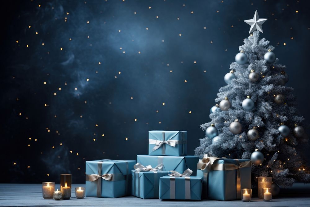 Christmas christmas gift tree. AI generated Image by rawpixel.