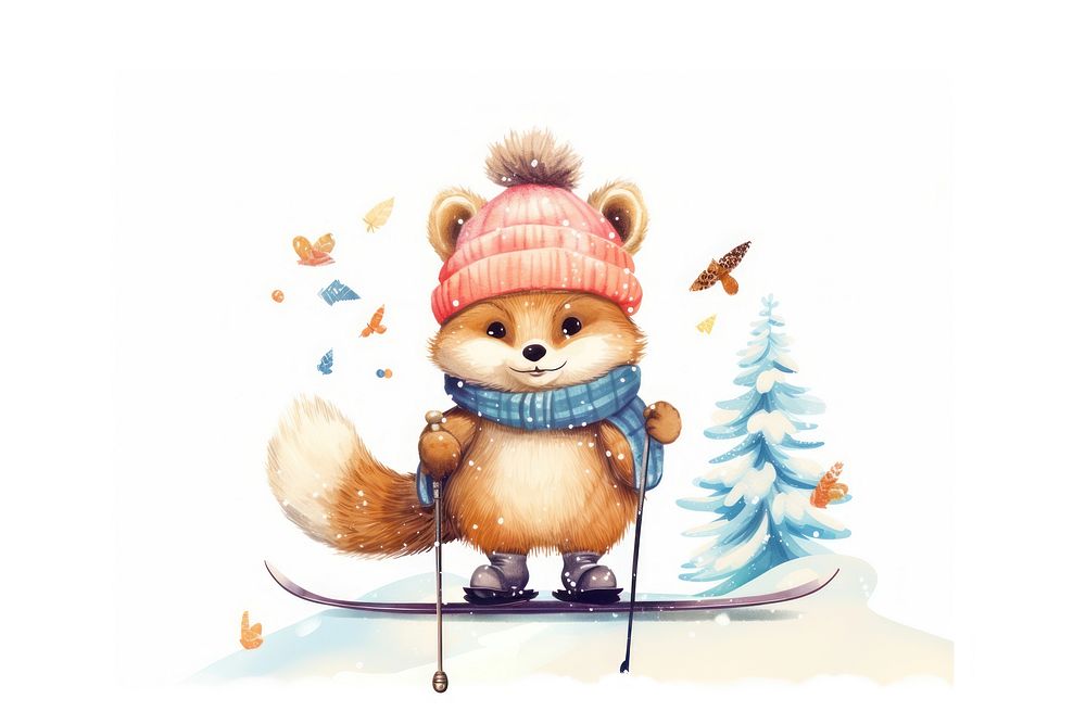 Cute Animal winter mammal nature. AI generated Image by rawpixel.