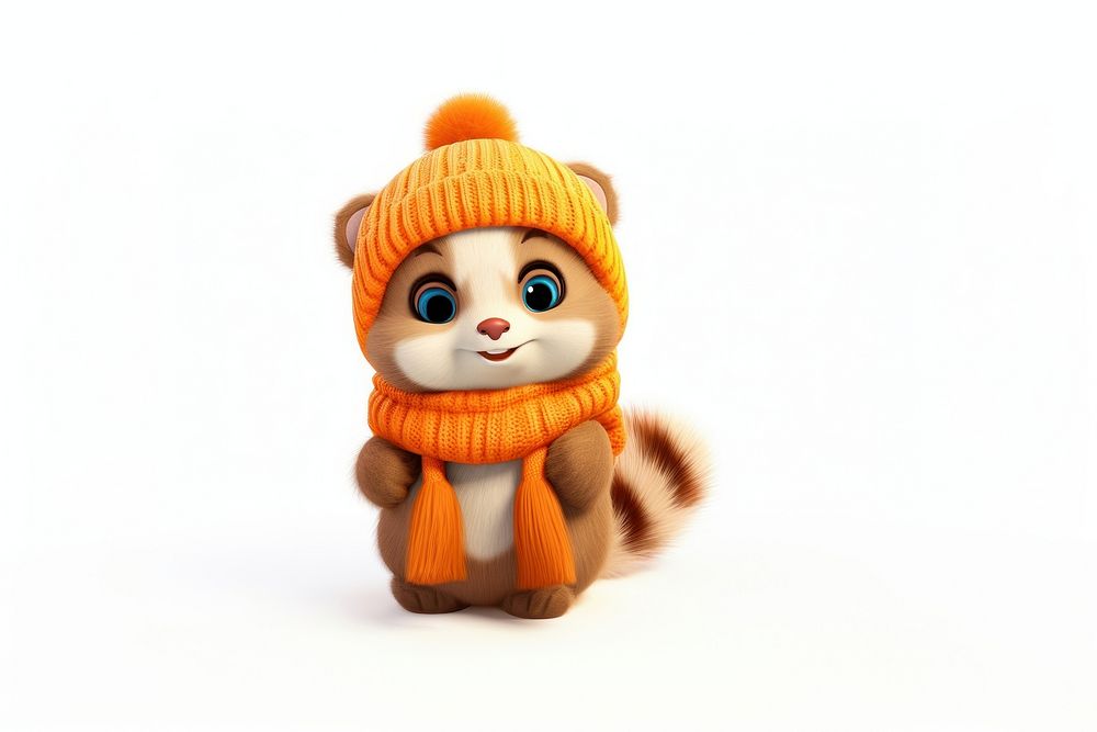 Cute Animal figurine animal winter. AI generated Image by rawpixel.
