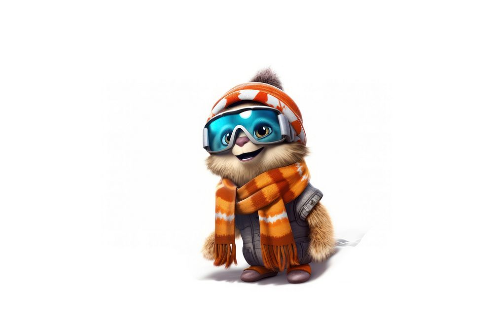 Cute Animal scarf toy white background. AI generated Image by rawpixel.