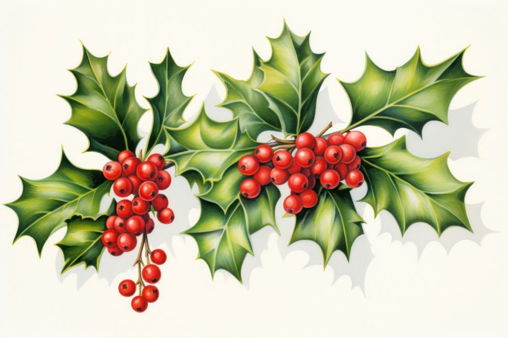 Christmas holly plant leaf. AI generated Image by rawpixel.