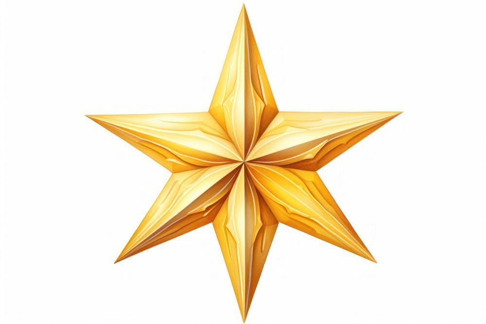 Golden christmas star symbol paper decoration. AI generated Image by rawpixel.
