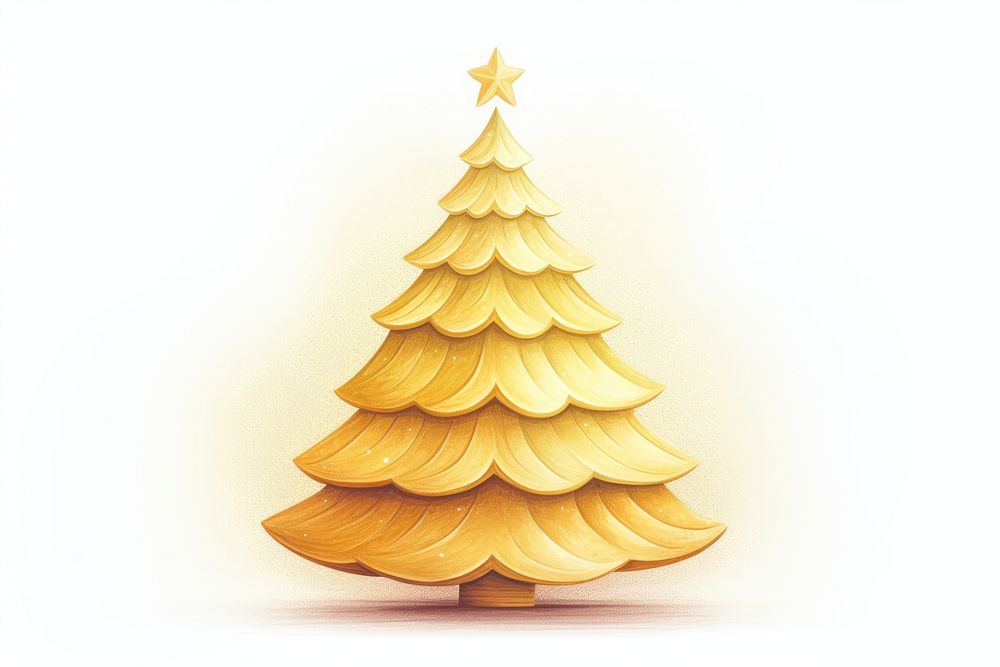 Golden christmas tree illuminated celebration decoration. AI generated Image by rawpixel.