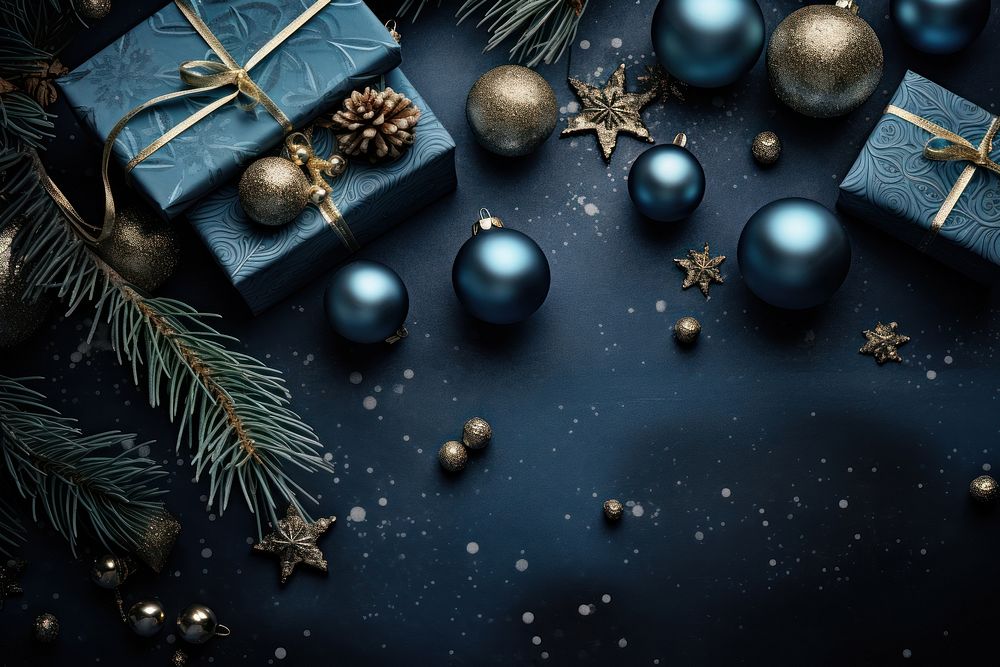 Christmas christmas tree blue. AI generated Image by rawpixel.