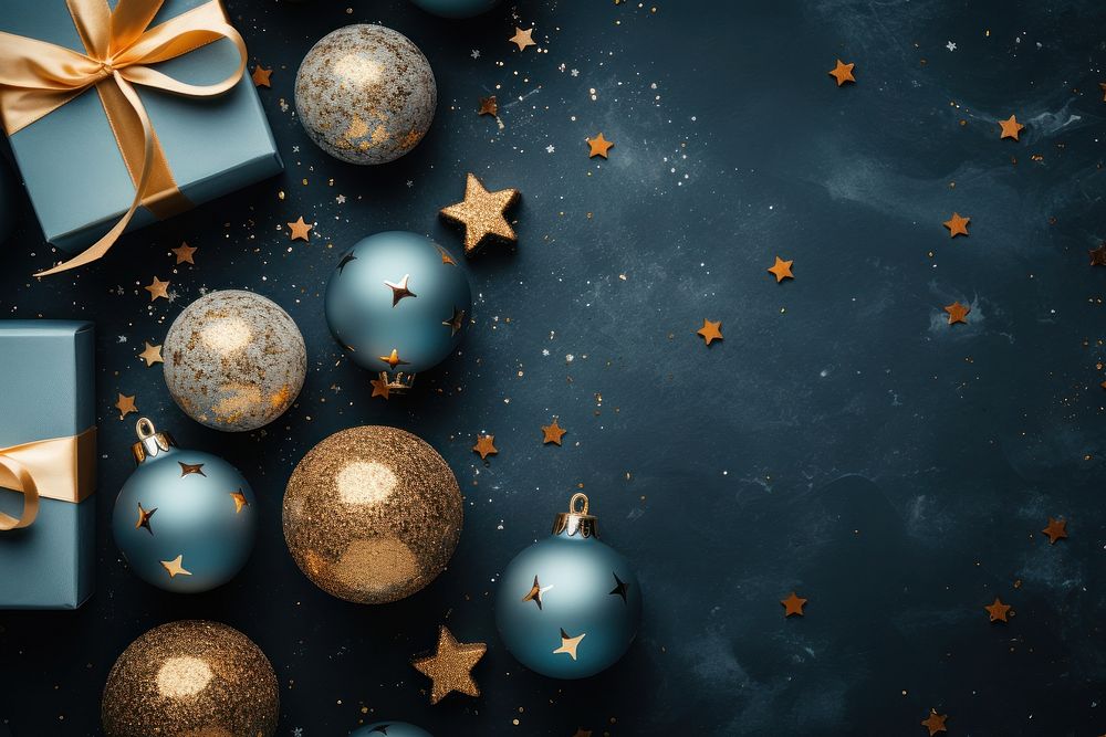 Christmas christmas blue box. AI generated Image by rawpixel.