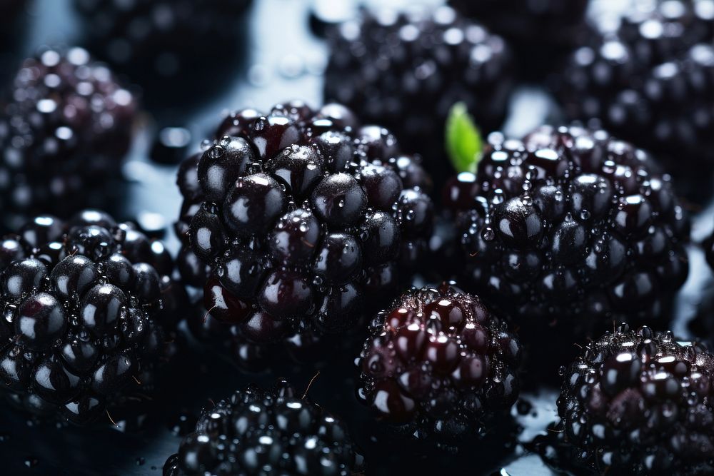 Blackberries blackberry fruit plant. AI generated Image by rawpixel.