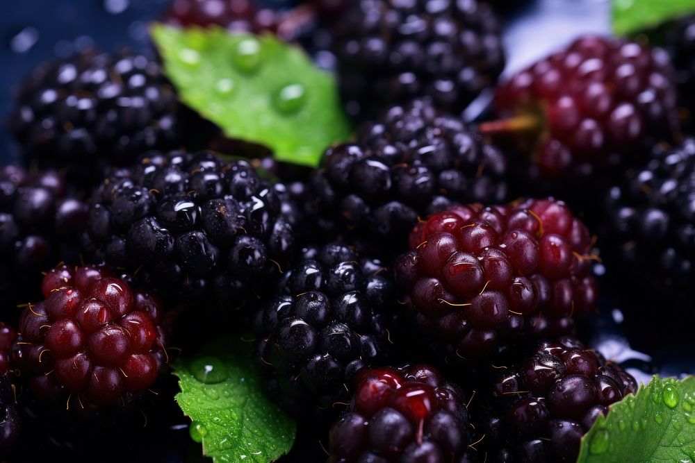 Blackberries blackberry fruit plant. AI generated Image by rawpixel.