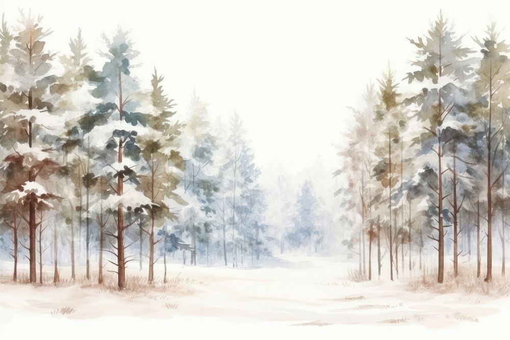 Winter field landscape. AI generated Image by rawpixel.