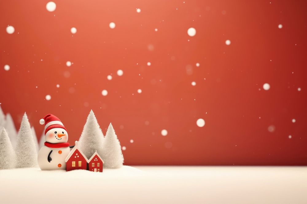 Christmas christmas snowman cartoon. AI generated Image by rawpixel.