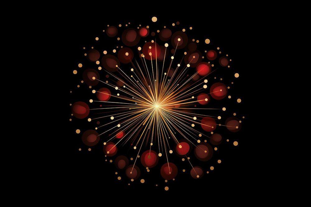 Red gold firework fireworks night black background. AI generated Image by rawpixel.