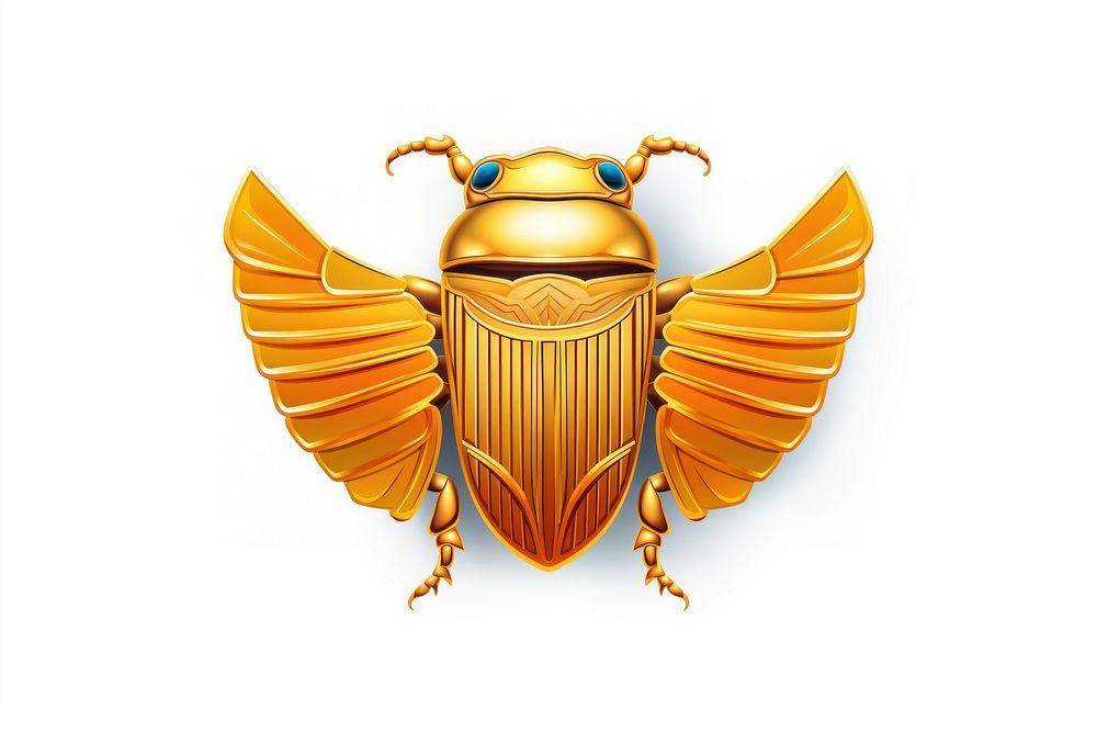 Scarab animal insect white background. AI generated Image by rawpixel.