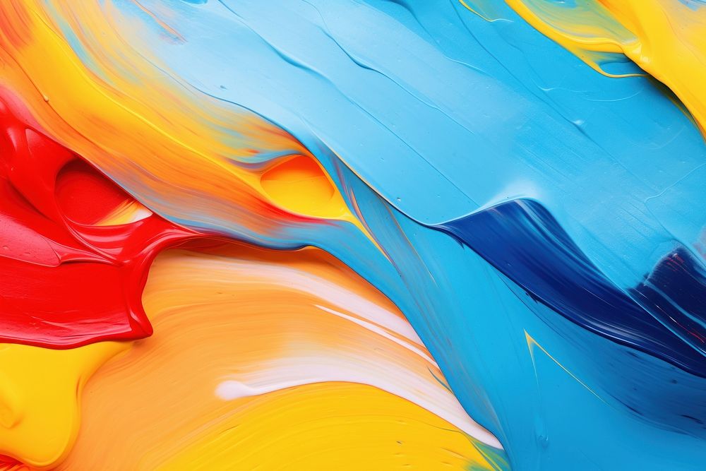Painting abstract yellow blue. AI generated Image by rawpixel.