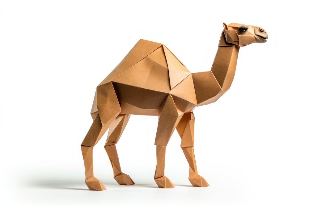 Dromedary camel paper origami animal. AI generated Image by rawpixel.