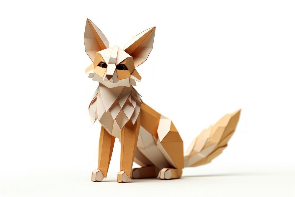 Fennec fox origami mammal animal. AI generated Image by rawpixel.
