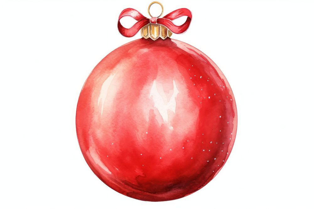 Christmas bauble plant red white background. AI generated Image by rawpixel.