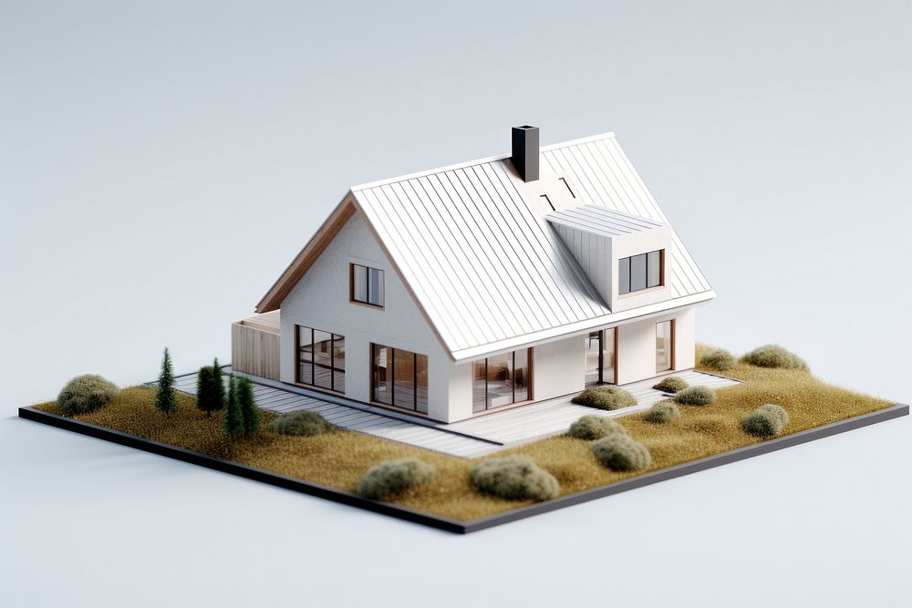 3d house model architecture building investment. AI generated Image by rawpixel.