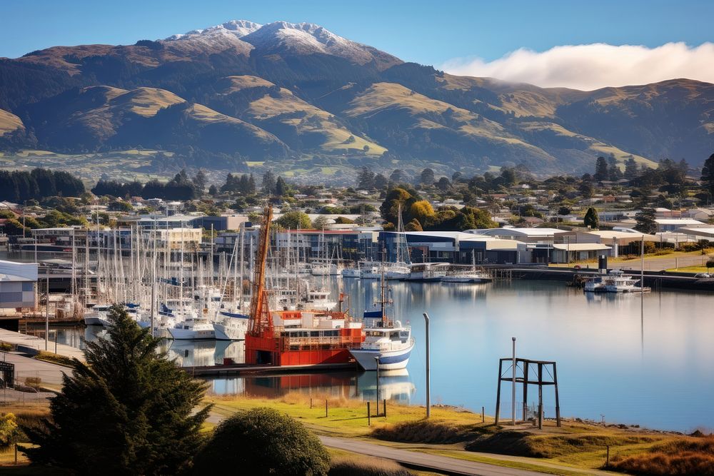 Nelson city NZ outdoors sailboat vehicle. AI generated Image by rawpixel.