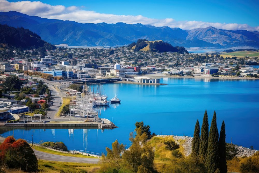 Nelson city NZ architecture landscape cityscape. AI generated Image by rawpixel.