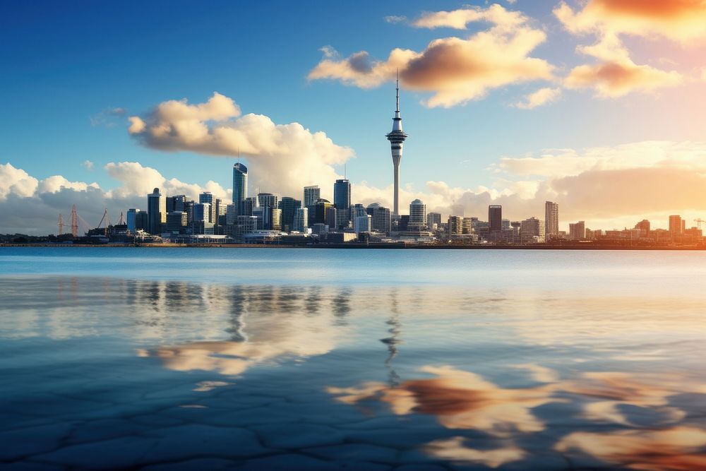Auckland architecture cityscape outdoors. AI generated Image by rawpixel.