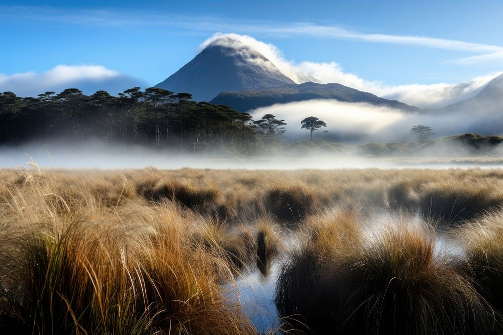 Egmont National Park landscape mountain outdoors. AI generated Image by rawpixel.