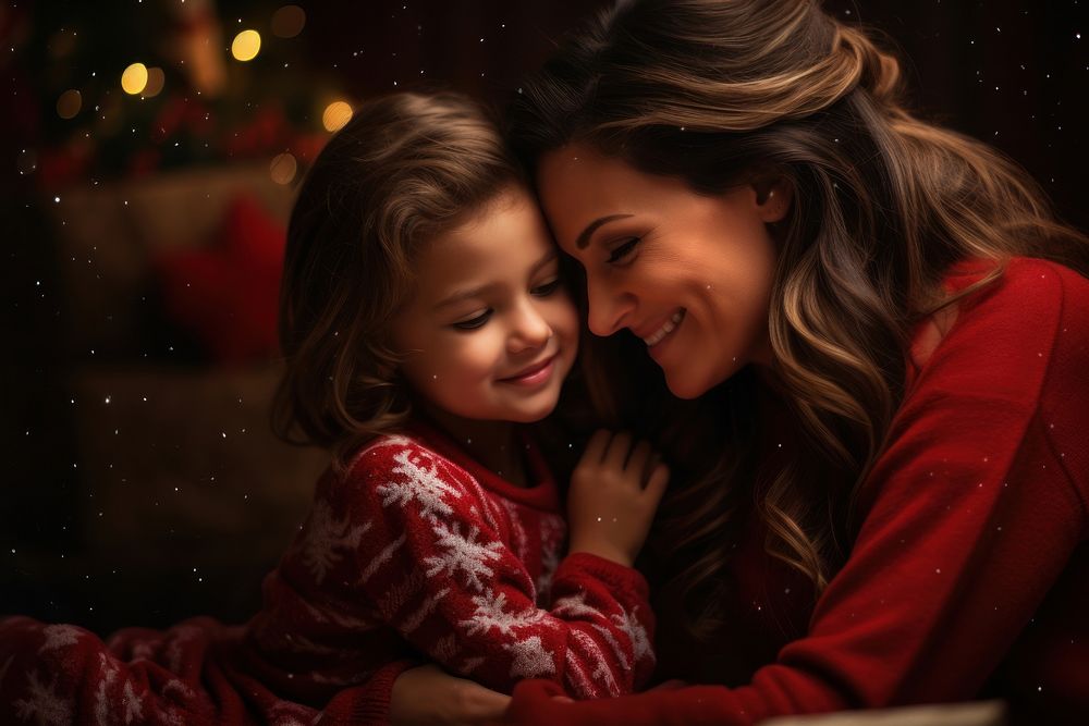 Celebrating christmas photography portrait child. AI generated Image by rawpixel.