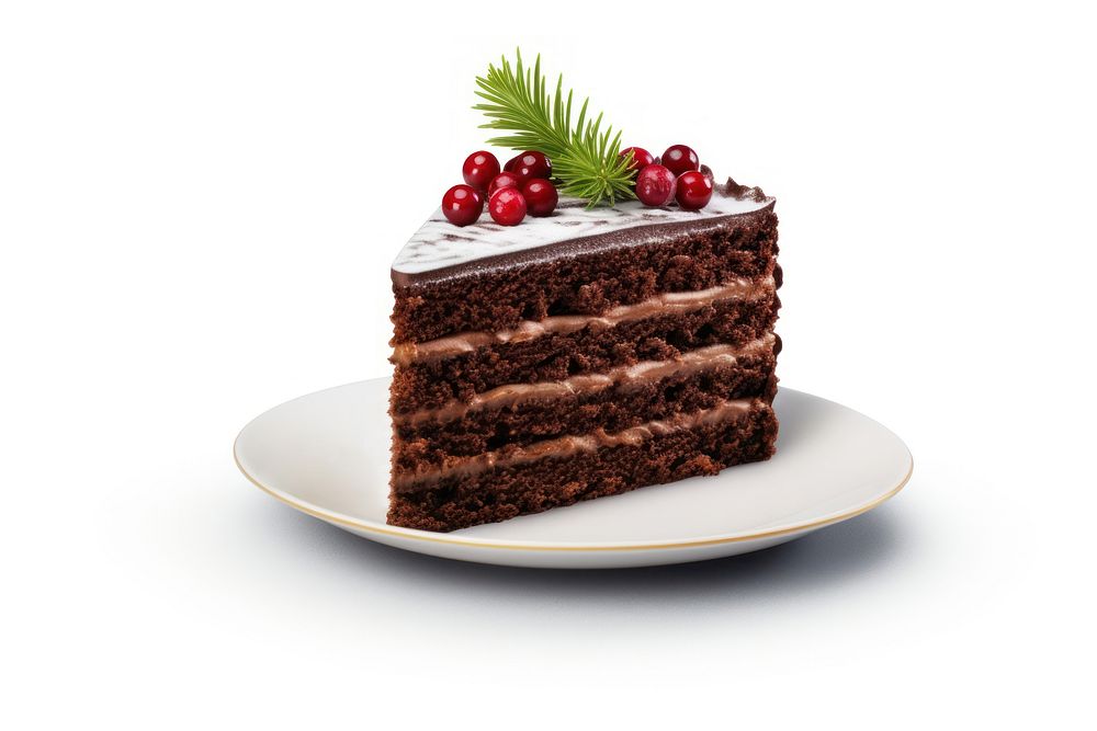 Christmas cake dessert fruit plate. AI generated Image by rawpixel.