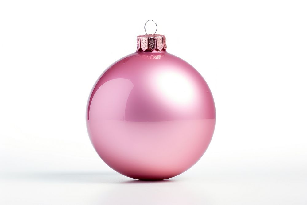 Christmas ornament lighting pink white background. AI generated Image by rawpixel.