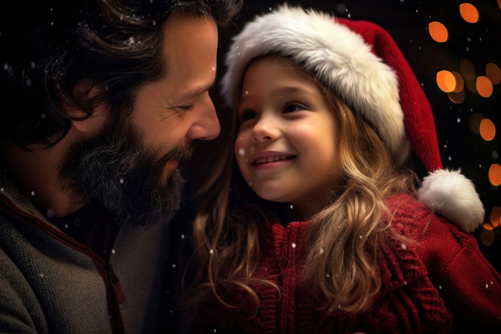 Celebrating christmas photography portrait father. AI generated Image by rawpixel.