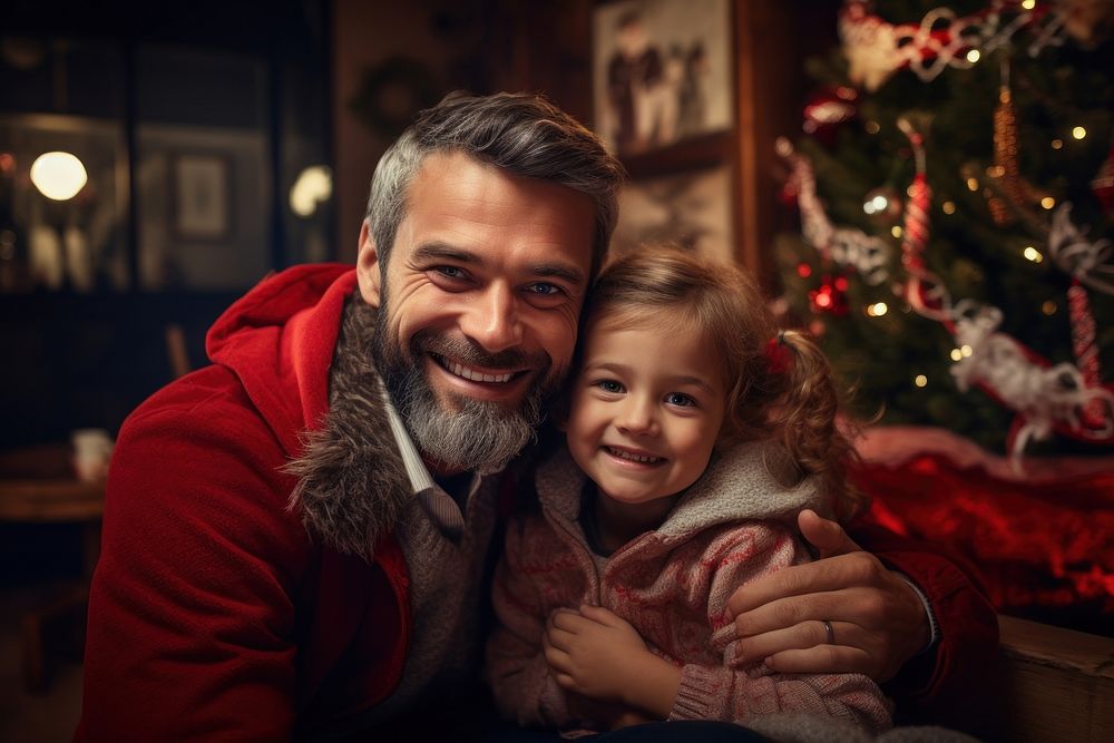 Celebrating christmas photography portrait smile. AI generated Image by rawpixel.